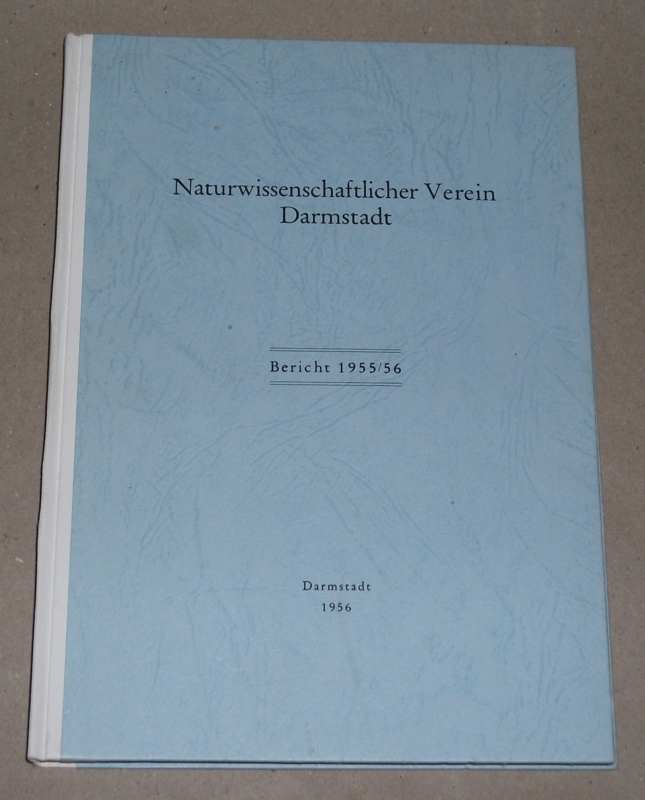 Naturwissenschaftlicher Verein Darmstadt Bericht 1955 / 56
