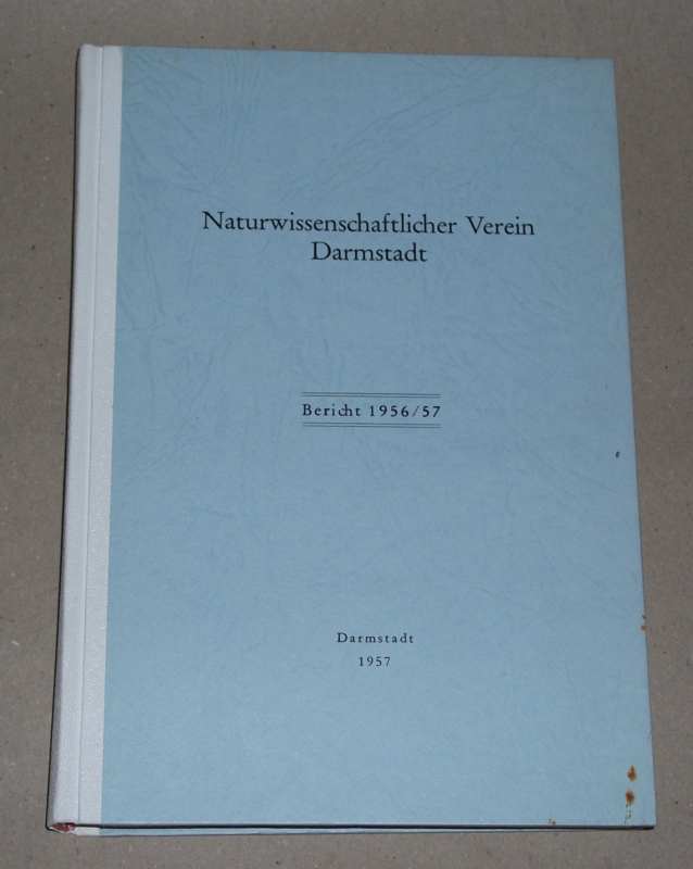 Naturwissenschaftlicher Verein Darmstadt Bericht 1956 / 57