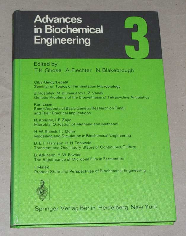 Ghose, Advances in biochemical engineering 3