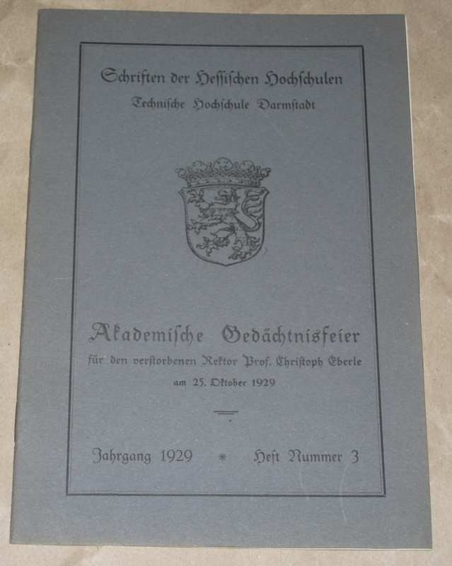 Akademische Gedächtnisfeier für den verstorbenen Rektor Prof. Christoph Eberle a