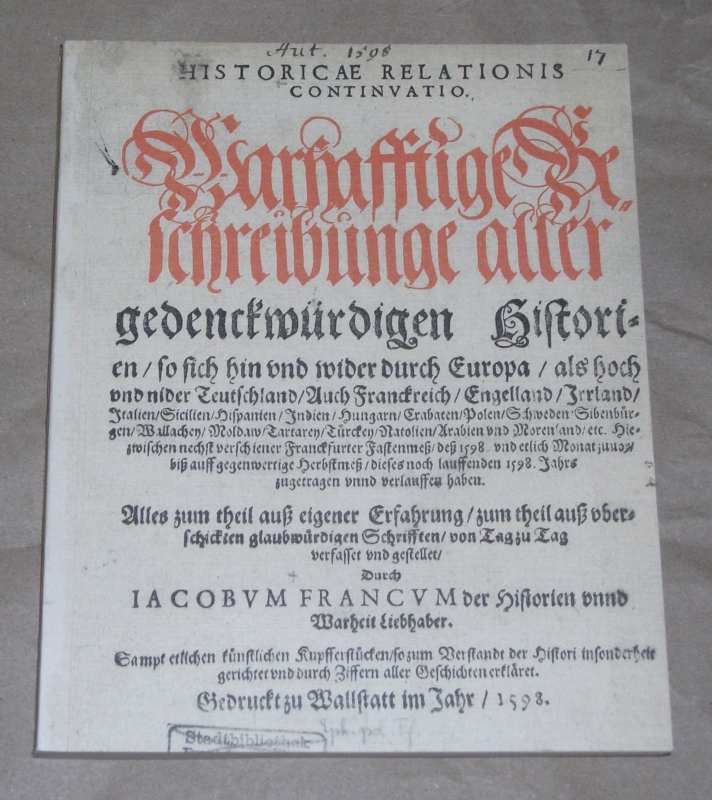 Francus, HISTORICAE RELATIONIS