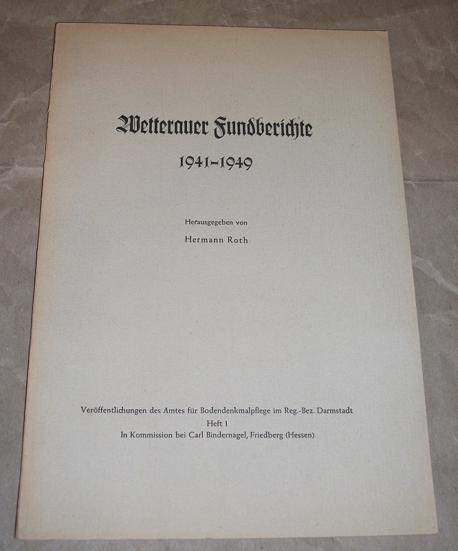 Roth, Wetterauer Fundberichte.