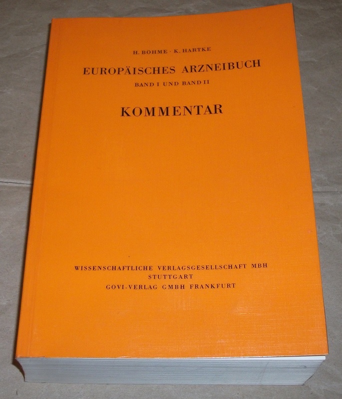 Böhme, Europäisches Arzneibuch Band I + II. Kommentar.