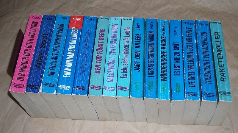 Krimi-Konvolut 10: 15 Bände Rekord-Krimi / Kriminalroman.