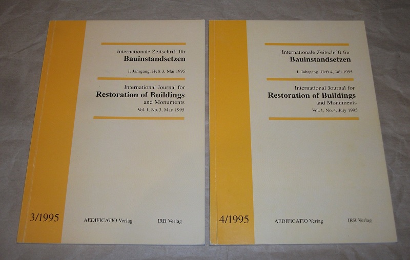 Internationale Zeitschrift für Bauinstandsetzen 1. jahrgang, Heft 3 + 4, Mai / Juli 1995.