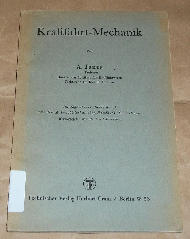 Jante, Kraftfahrt-Mechanik.