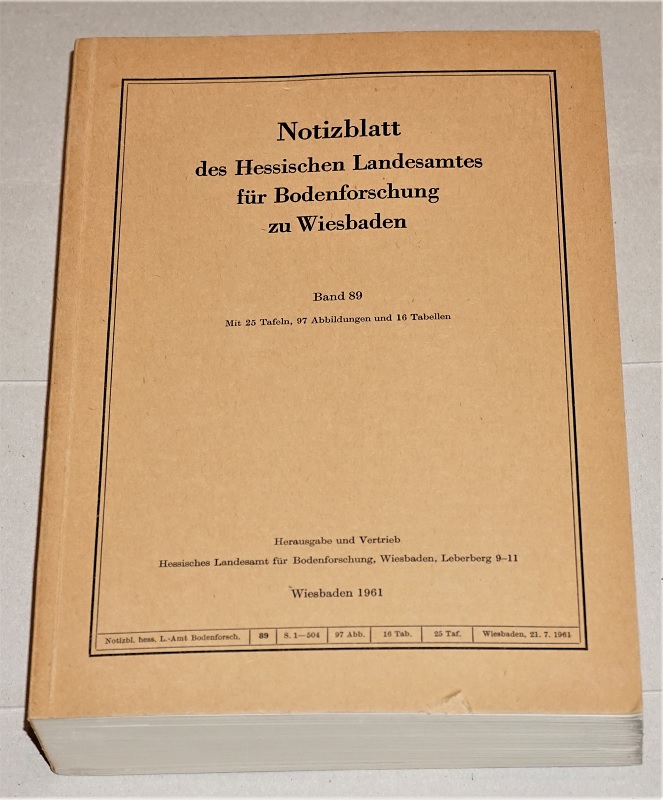 Notizblatt des Hessischen Landesamtes für Bodenforschung zu Wiesbaden Band 89.