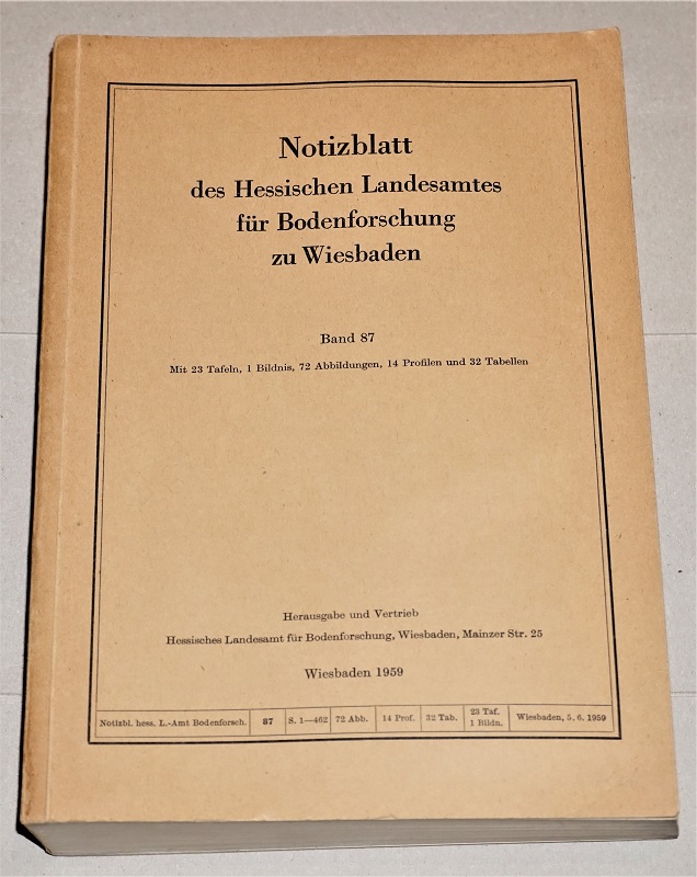 Notizblatt des Hessischen Landesamtes für Bodenforschung zu Wiesbaden Band 87.