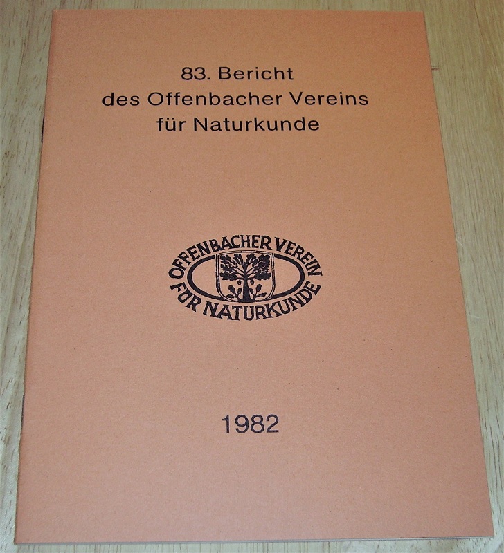Offenbacher Verein für Naturkunde (Hrsg.): 83. Bericht des Offenbacher Vereins für Naturkunde.