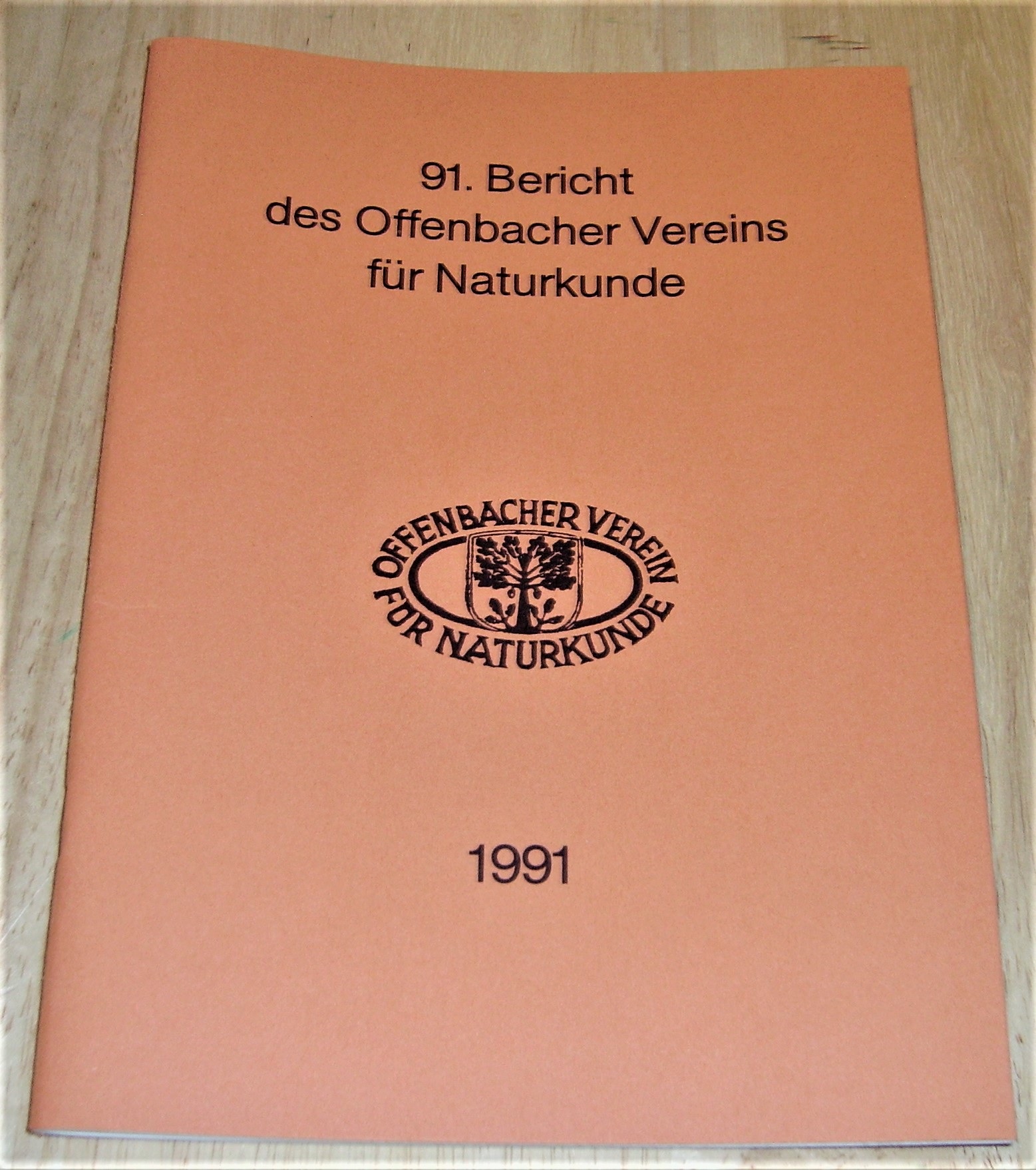 Offenbacher Verein für Naturkunde (Hrsg.): 91. Bericht des Offenbacher Vereins für Naturkunde.
