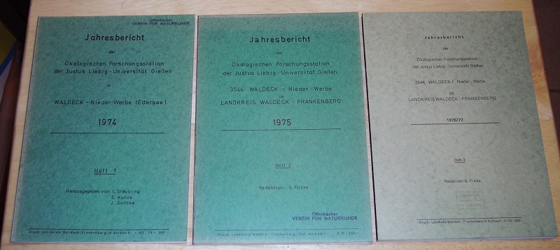 Justus-Liebig-Univ. Gießen Ökologische Forschungsstation Jahresberichte 1-3