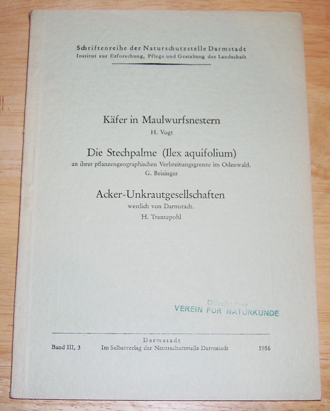 Vogt, Käfer in Maulwurfsnestern