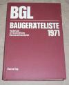  BGL. Baugeräteliste 1971