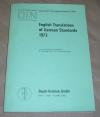 Deutscher Normenausschuss (DNA): English Translations of German Standards 1973.
