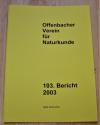 Offenbacher Verein für Naturkunde (Hrsg.): 103. Bericht des Offenbacher Vereins für Naturkunde.