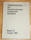 Tätigkeitsberichte der Naturforschenden Gesellschaft Baselland Band 31. Berichtsjahre 1978 1979 1980.