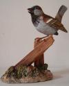 Haussperling auf Zaun, 17 cm