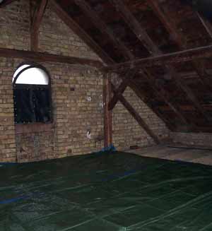 Der gereinigte Dachboden