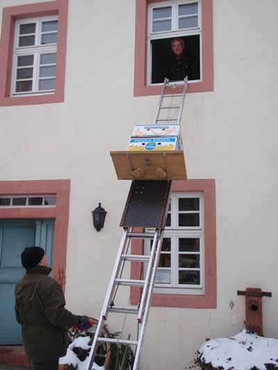 Lastenaufzug statt Treppen steigen 